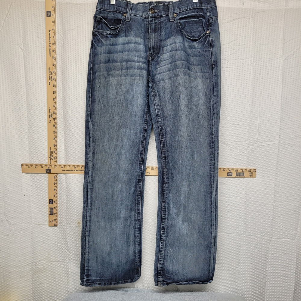 Carbon Mens Straight Leg Denim Jeans Medium‎ Wash 32x32 Blue RN 70829